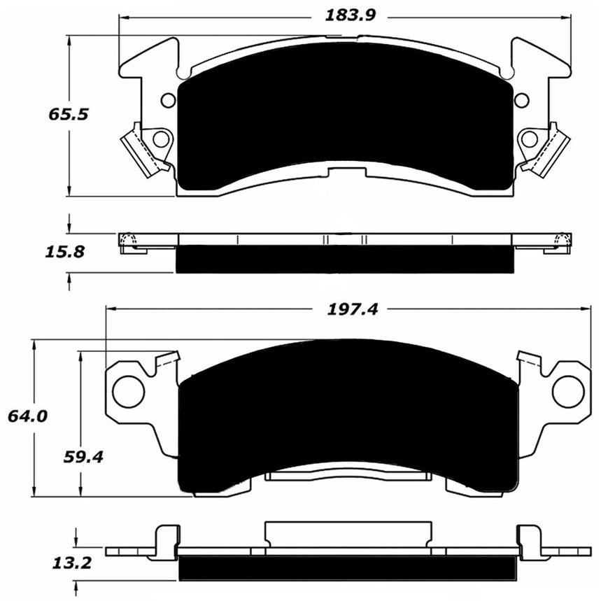Porterfield Brake Pads for 1974 PONTIAC FIREBIRD
