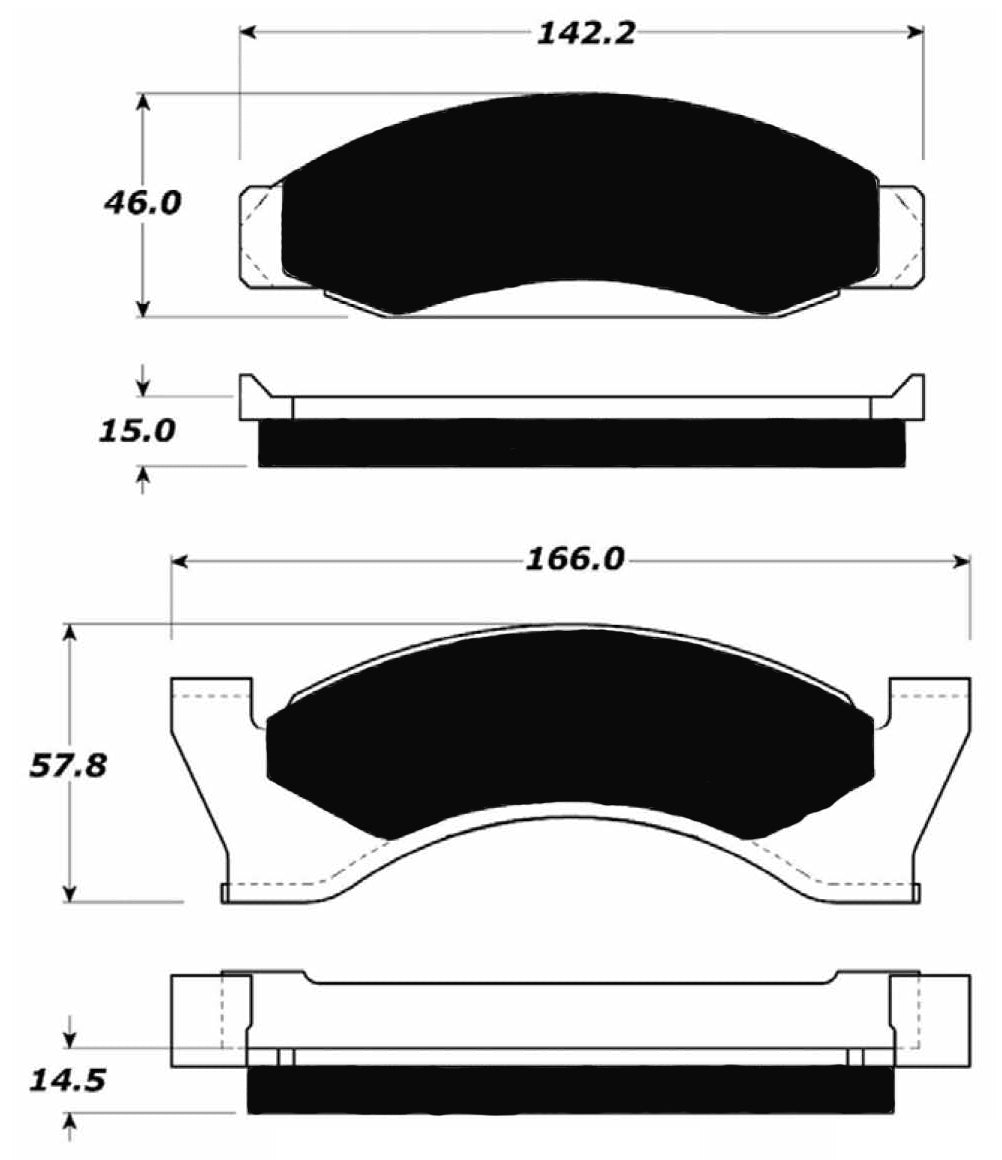 Porterfield Brake Pads for 1980 FORD PINTO