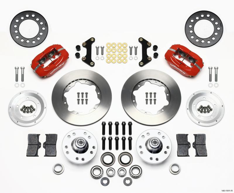 Wilwood Forged Dynalite Front Kit 11.00in Red 49-54 Chevy / 53-62 Corvette 140-11811-R Main Image