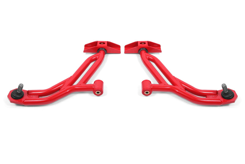 BMR Suspension 05-14 Ford Mustang Lower A-Arms - Red - Non-Adjustable AA750R