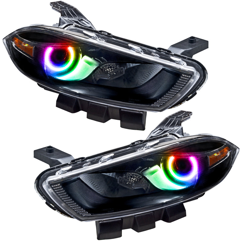 ORACLE Lighting Oracle 13-14 Dodge Dart (HID Style) SMD HL - Black - ColorSHIFT w/o Controller 7142-334