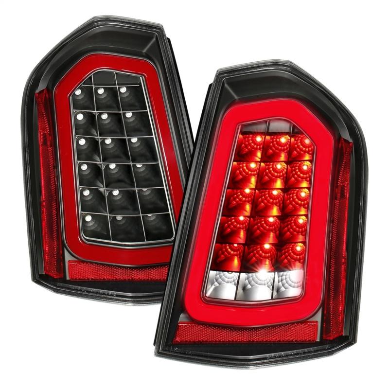 ANZO 11-14 Chrysler 300 LED Taillights Black w/ Sequential 321343 Main Image