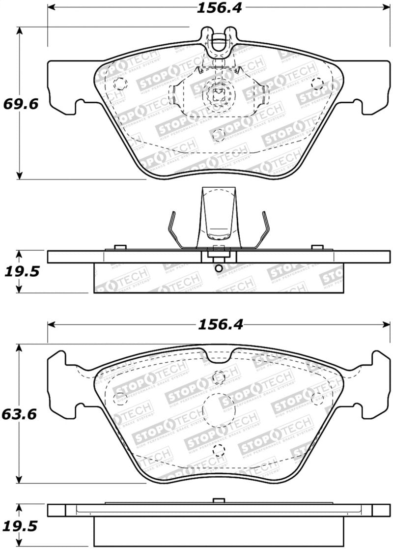 StopTech Street Brake Pads 308.07400 Main Image