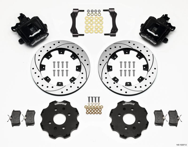 Wilwood Combination Parking Brake Rear Kit 12.19in Drilled Civic / Integra Disc 2.39 Hub Offset 140-10207-D Main Image