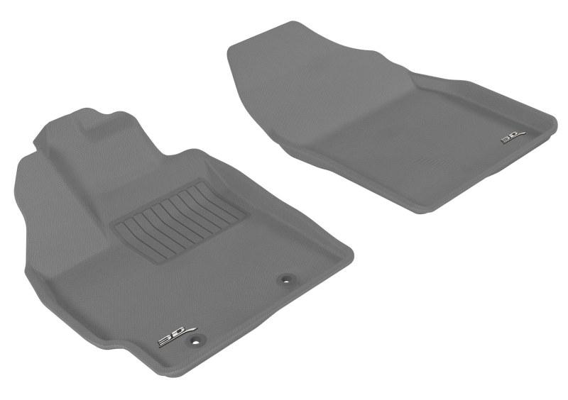3D MAXpider 2012-2017 Toyota Prius/Prius V Kagu 1st Row Floormat - Gray L1TY09211501 Main Image