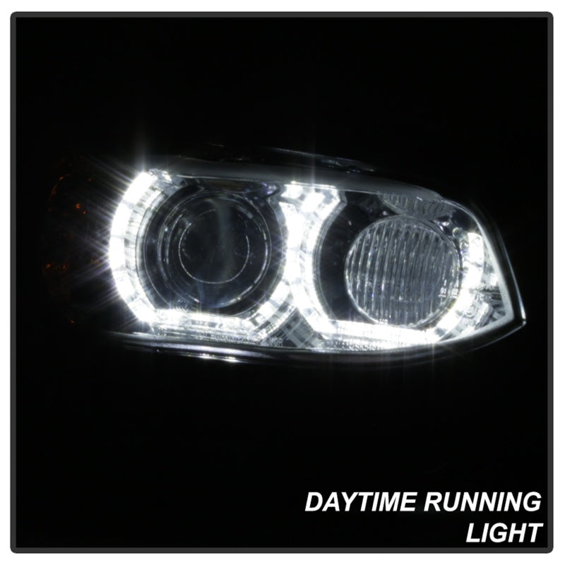 Spyder 08-10 BMW F92 3 Series Proj Headlight - High Beam H3 DRL LED - Chrome - PRO-YD-BMWE9208-DRL-C 5086518