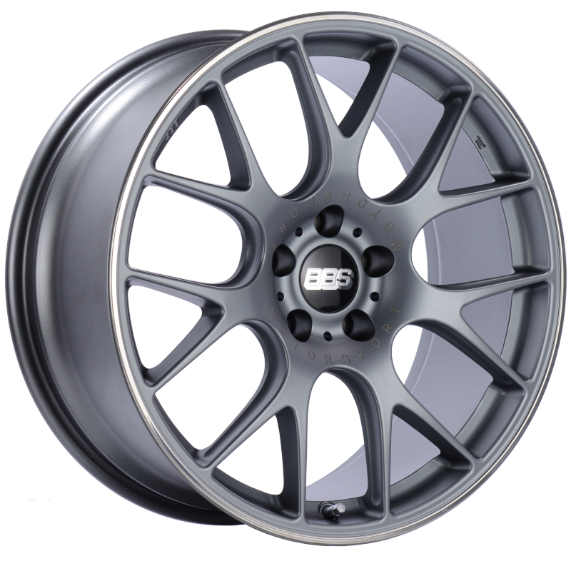 BBS CH-R 20x9 5x112 ET25 Satin Titanium Polished Rim Protector Wheel -82mm PFS/Clip Required CH102TIPO Main Image