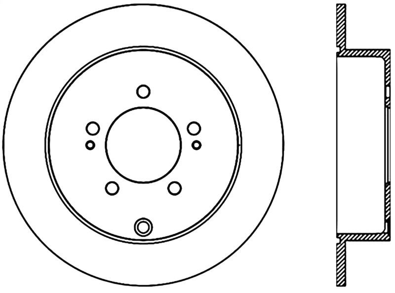 StopTech  Sport Slotted Cryo Brake Rotor; Rear Right