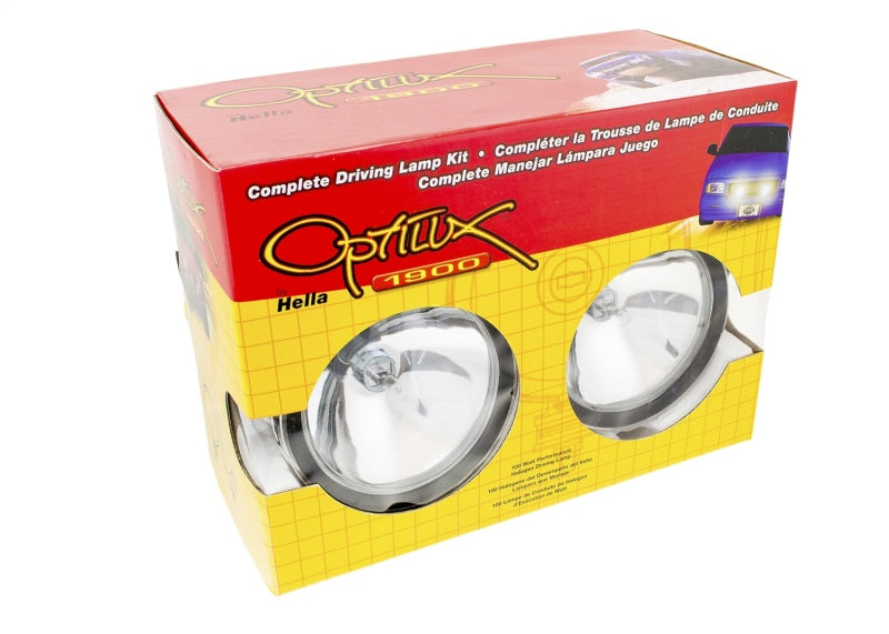 Hella Optilux 1900 Chrome Halogen Driving Lamp Kit Off Road Use Only