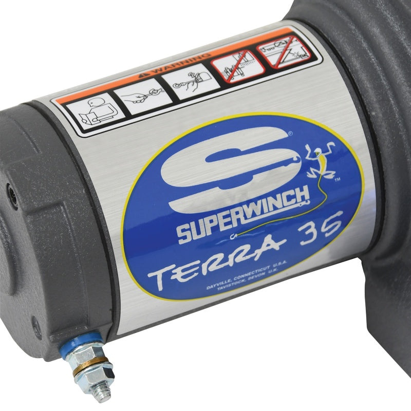 Superwinch 3500 LBS 12 VDC 3/16in x 50ft Synthetic Rope Terra 35SR Winch 1135230