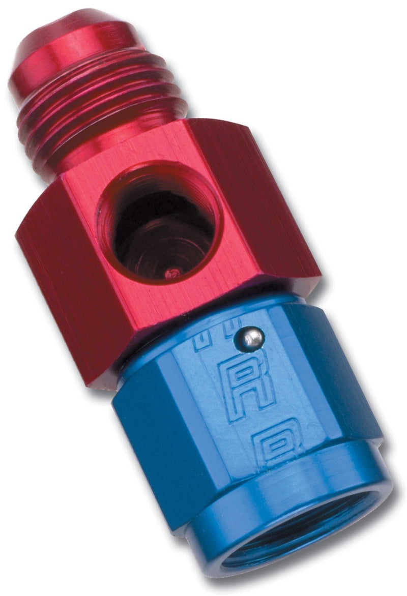 Russell -8 AN Fuel Pressure Takeoff (Red / Blue Finish)