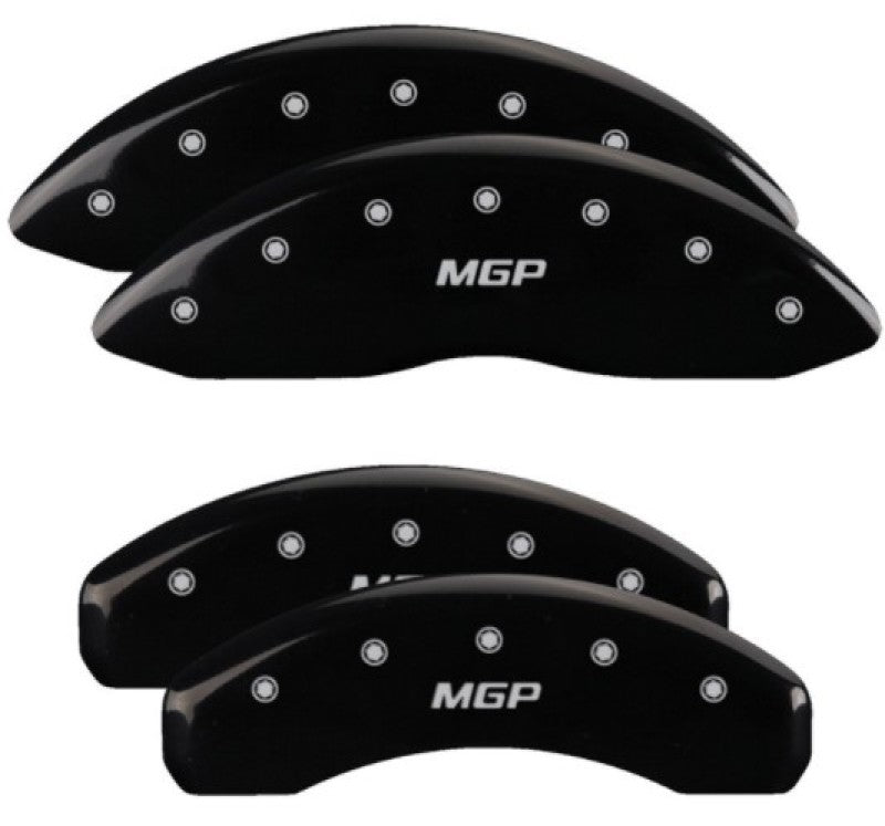 MGP 4 Caliper Covers Engraved Front & Rear MGP Red Finish Silver Char 2019 Nissan Armada 17224SMGPRD