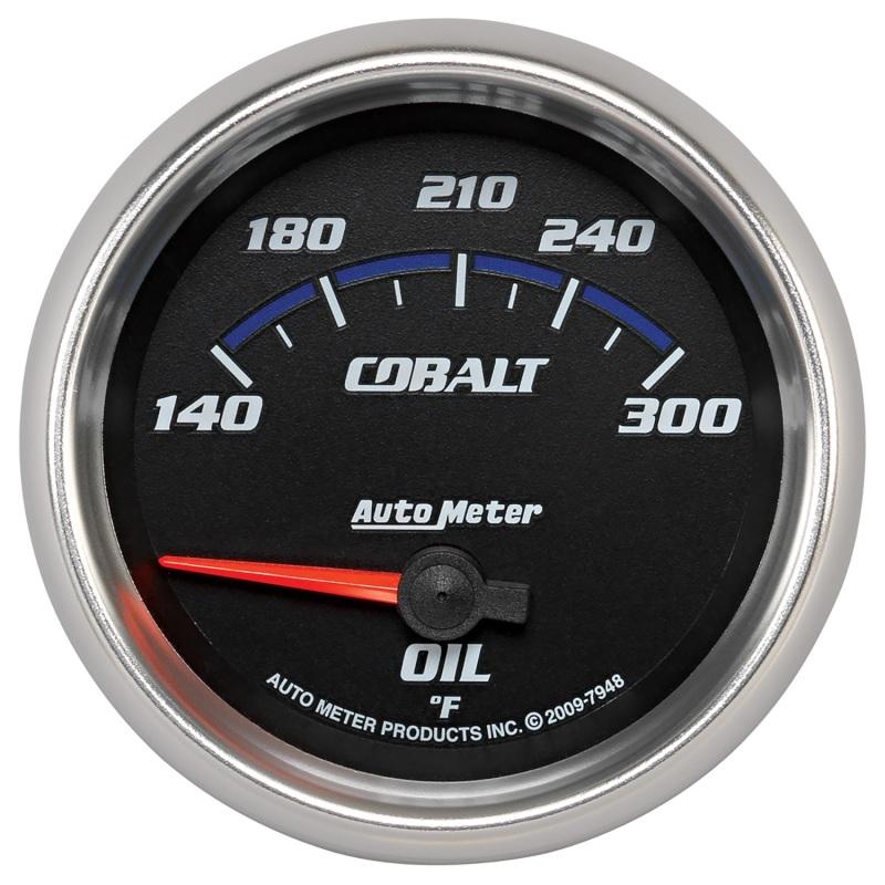 Autometer Cobalt 66.7mm 140-300 Degree F Electric Oil Temperature Gauge 7948 Main Image