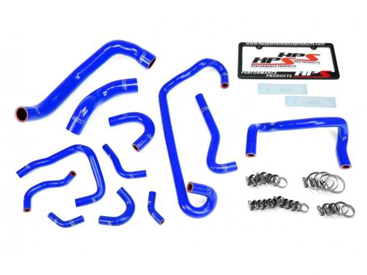 HPS Blue Reinforced Silicone Radiator + Heater Hose Kit Coolant Nissan 89-94 Skyline GTR R32 RB26DETT Twin Turbo