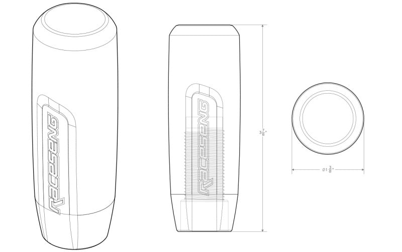 Raceseng MonoTi Shift Knob M12x1.25mm Adapter - Spitfire 0882SF-081102