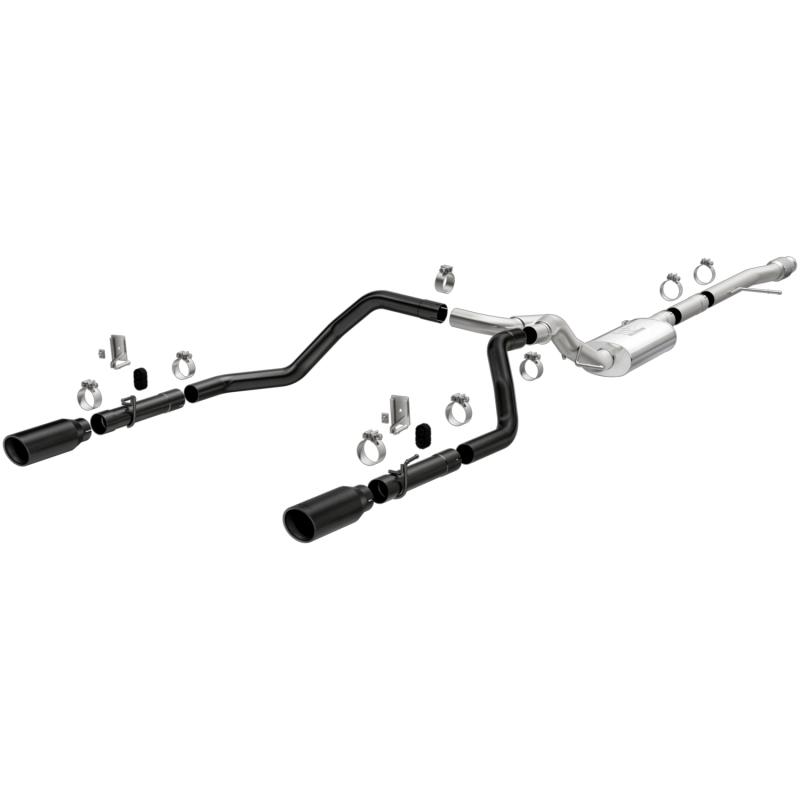 MagnaFlow 2019 Chevy Silverado 1500 V8 5.3L/V6 4.3L Street Series Dual Exit Exhaust w/ Black Tips 19472 Main Image