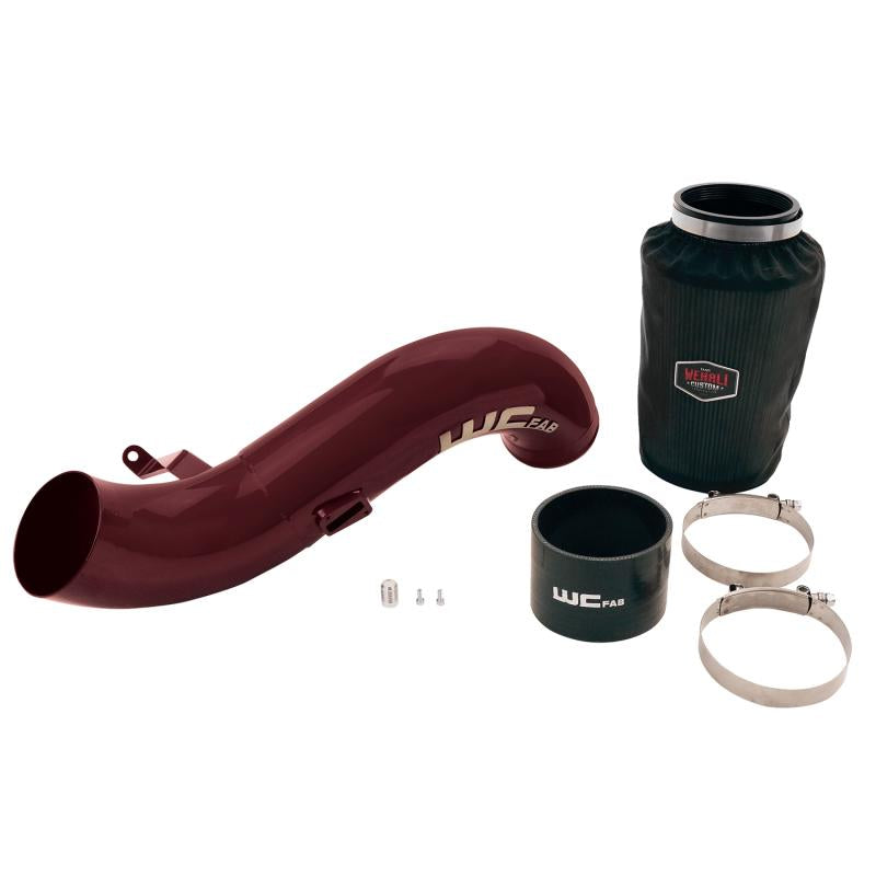 Wehrli 07.5-10 Chevrolet 6.6L LMM Duramax 4in Intake Kit - WCFab Red WCF100635-RED Main Image