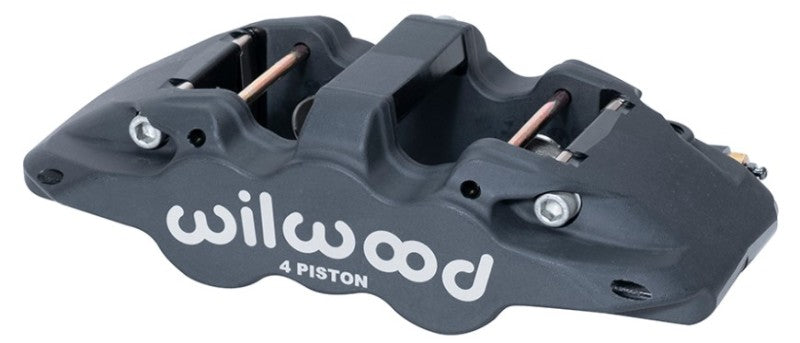 Wilwood Caliper-Aero4-R/H - Black Anodize 1.88/1.62in Pistons 1.25in Disc 120-13287