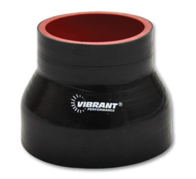 Vibrant 4 Ply Reducer Couper 3.5in ID x 3.75in ID x 3.0in Long - Black 19745