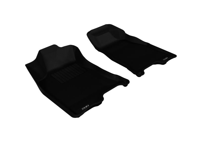 3D MAXpider 2004-2012 Chevrolet/GMC Colorado/Canyon Crew Cab Kagu 1st Row Floormat - Black L1CH02711509 Main Image