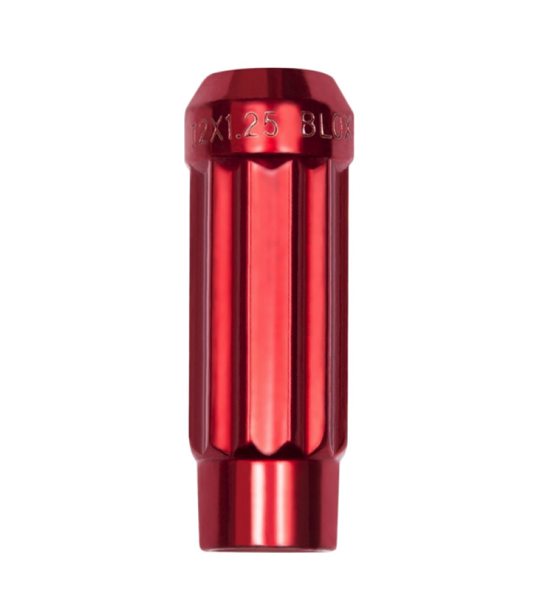 BLOX Racing 12-Sided P17 Tuner Lug Nut 12x1.25 - Red Steel - Single Piece BXAC-00143-RD