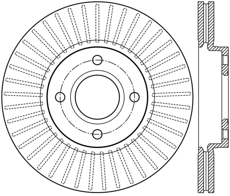 StopTech 2014 Ford Fiesta Left Front Disc Slotted Brake Rotor 126.61110SL Main Image