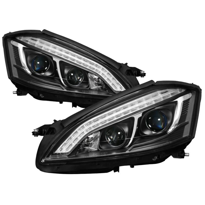 Spyder Mercedes W221 S Class 07-09 Headlights - HID Model Only - Black PRO-YD-MBW22107-HID-DRL-BK 5083890 Main Image