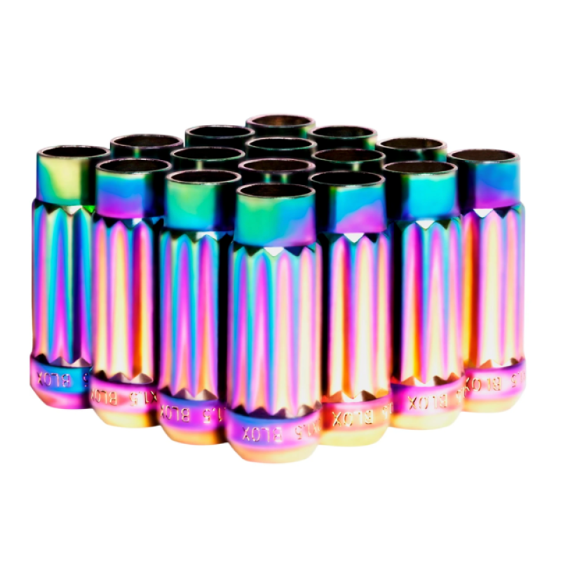 BLOX Racing 12-Sided P17 Tuner Lug Nuts 12x1.25 - NEO Chrome Steel - Set of 16 BXAC-00144-NEO