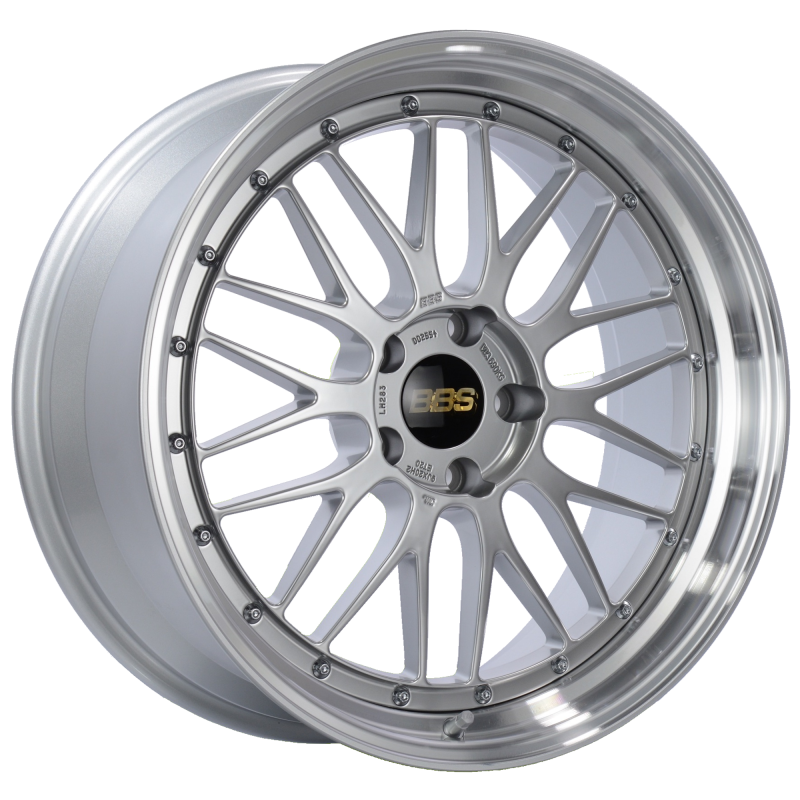 BBS LM 20x9 5x120 ET20 Diamond Silver Center Diamond Cut Lip Wheel -82mm PFS/Clip Required LM283DSPK Main Image