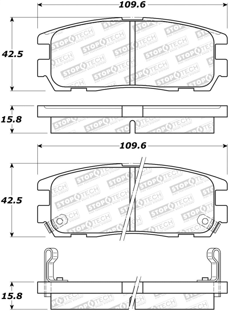 StopTech Street Brake Pads - Front 308.05800 Main Image