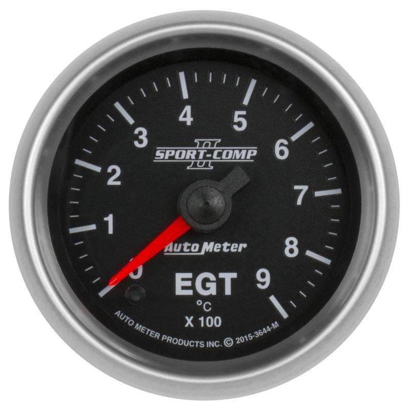 Autometer Sport-Comp II Gauge Pyrometer (Egt) 2 1/16in 900c Digital Stepper Motor Sport-Comp II 3644-M Main Image