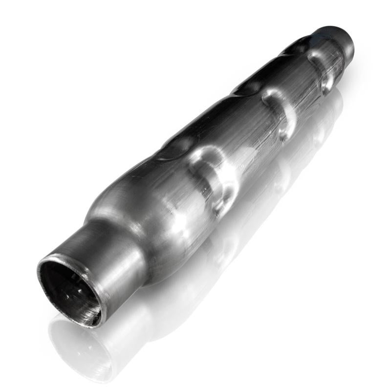 Stainless Works 3in CHAMBERED ROUND MUFFLER (MILL FINISH) CR33 Main Image