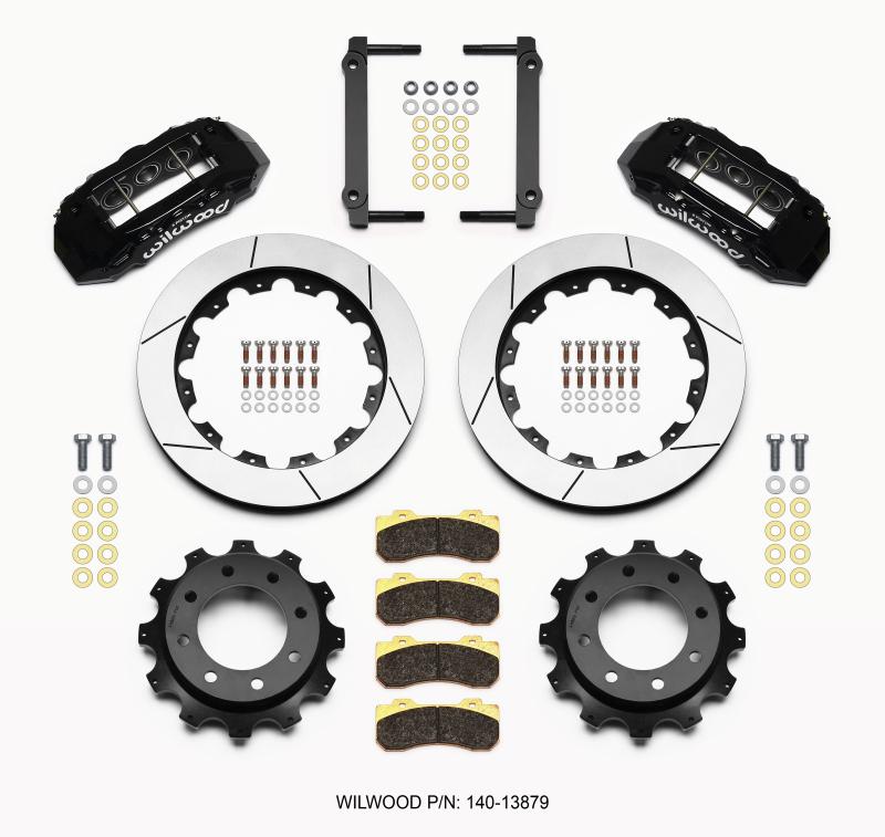 Wilwood TX6R Rear Kit 16.00in Black 1999-2010 GM Trk 2500 HD 4.84 Cntr 140-13879 Main Image