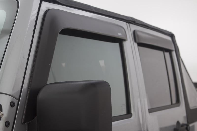 AVS 07-18 Jeep Wrangler Unlimited Ventvisor Low Profile Window Deflectors 4pc - Matte Black 774034 Main Image