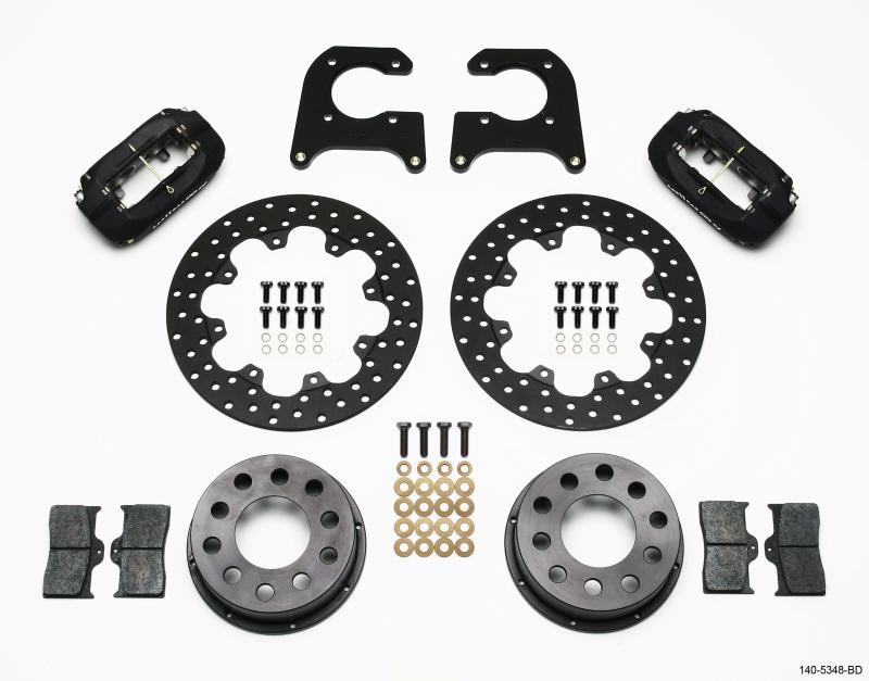 Wilwood Forged Dynalite Rear Drag Kit Drilled Rotor M-W/Lamb Ends .690in Studs 140-5348-BD Main Image