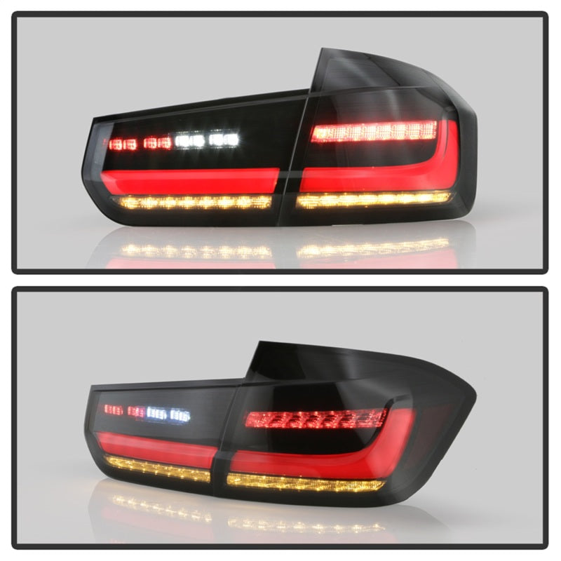 Spyder BMW 3 Series F30 2012-2018 Full LED Tail Lights (ALT-YD-BMWF3012-SEQ-BSM) - Black Smoke 5088314