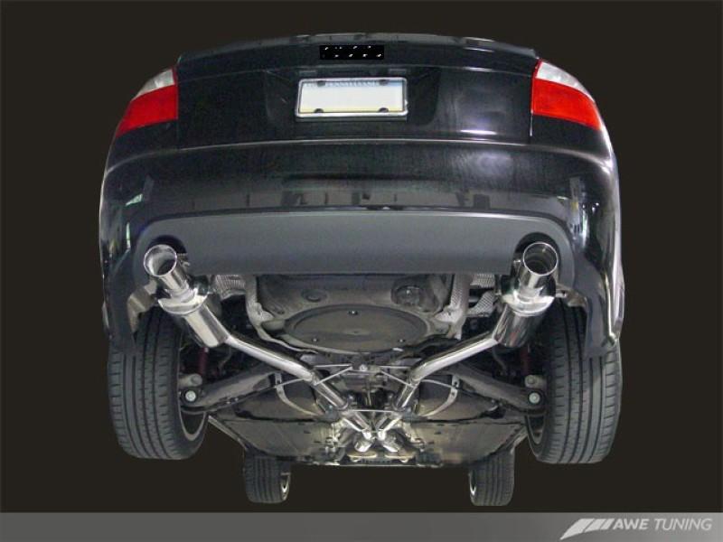 AWE Tuning Audi B6 A4 3.0L Touring Edition Exhaust - w/Diamond Black Tips 3015-33014 Main Image