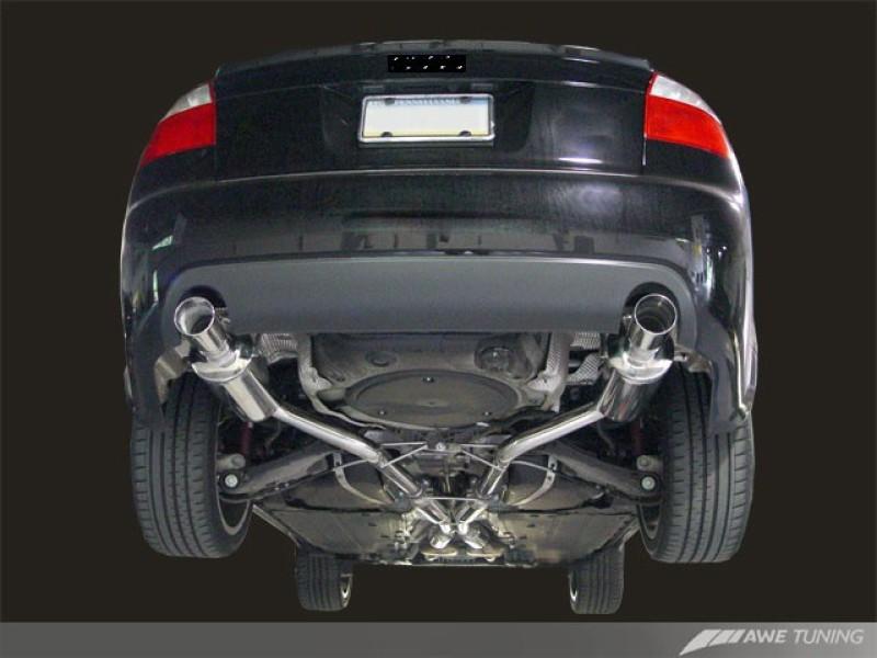 AWE Tuning Audi B6 A4 3.0L Track Edition Exhaust - Polished Silver Tips 3020-32012 Main Image