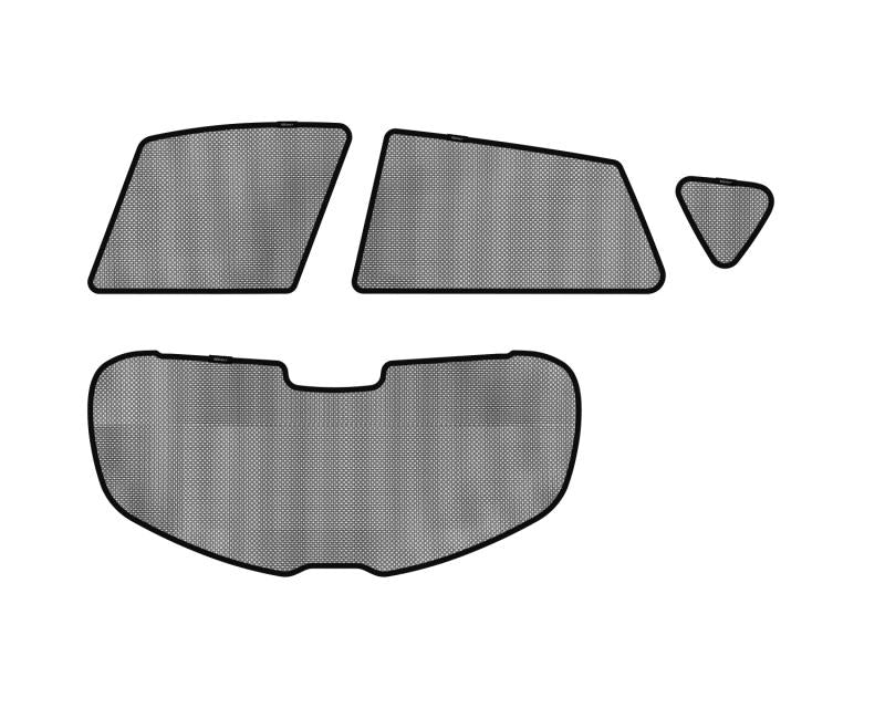 3D MAXpider 2010-2013 Mazda Mazda3 Hatchback Black Sun Shades - Complete Set S1MZ0150 Main Image