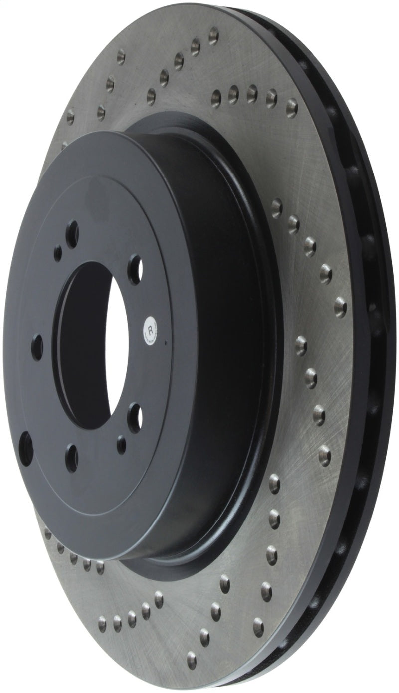 StopTech Sport Cross Drilled Brake Rotor; Rear Right