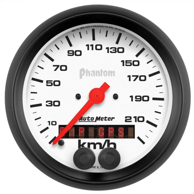 Autometer Phantom 3-3/8in. 0-225KM/H (GPS) Speedometer Gauge 5880-M Main Image