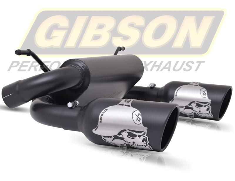 Gibson 18-19 Jeep Wrangler JL Rubicon 2.0L 2.5in Metal Mulisha Cat-Back Dual Exhaust - Black Ceramic 60-0038 Main Image