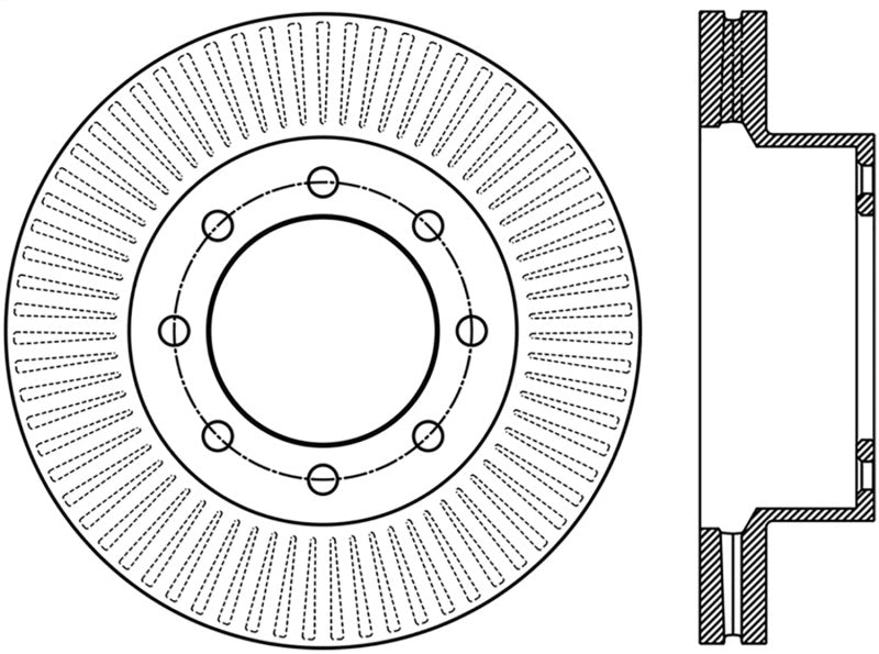 Stoptech 12-16 Ford Ford F-250 Front Vented CRYO Blank Rotor 120.65138CRY