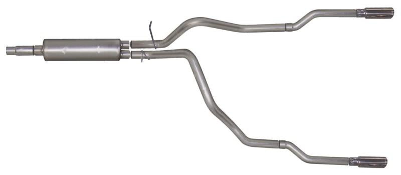 Gibson 98-01 Dodge Ram 1500 Sport 3.9L 2.5in Cat-Back Dual Split Exhaust - Stainless 66501 Main Image