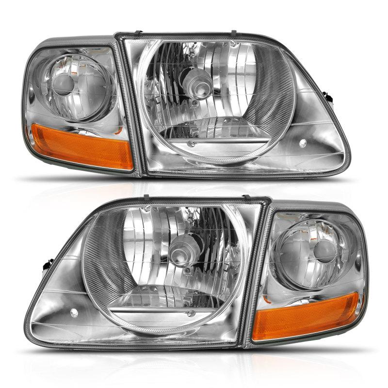 ANZO 1997-2003 Ford F-150 Crystal Headlight G2 Clear With Parking Light 111438 Main Image