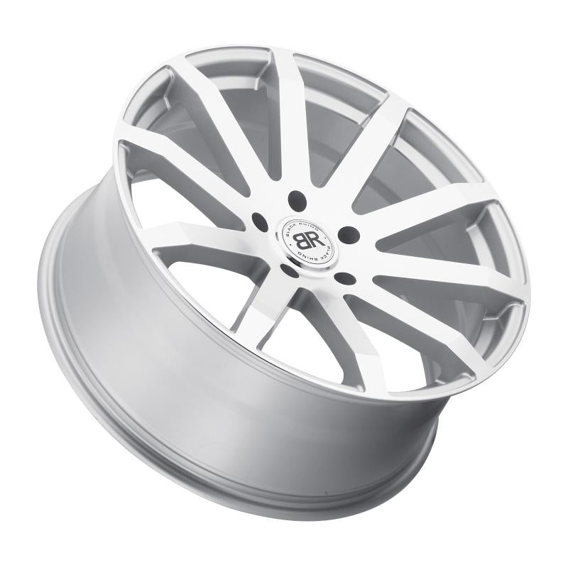 Black Rhino Traverse 22x9.5 5x139.7 ET20 CB 78.1 Silver w/Mirror Cut Face Wheel 2295TRV205140S78 Main Image