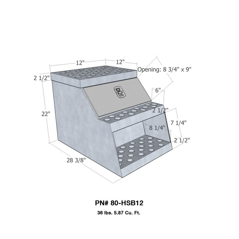 Westin WES Brute Step Box Exterior Styling Tool Storage main image