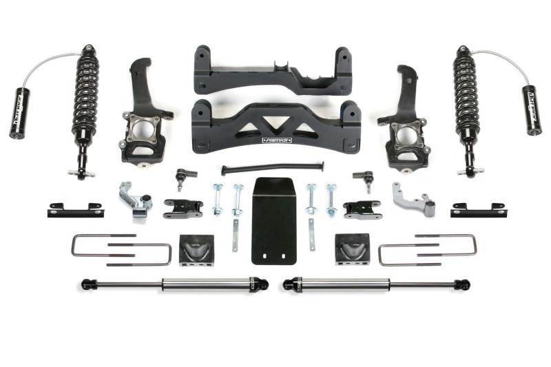 Fabtech 2014 Ford F150 4WD 6in Perf. System w/DL 2.5 Resi Coilovers & Rear DL Shocks K2202DL Main Image