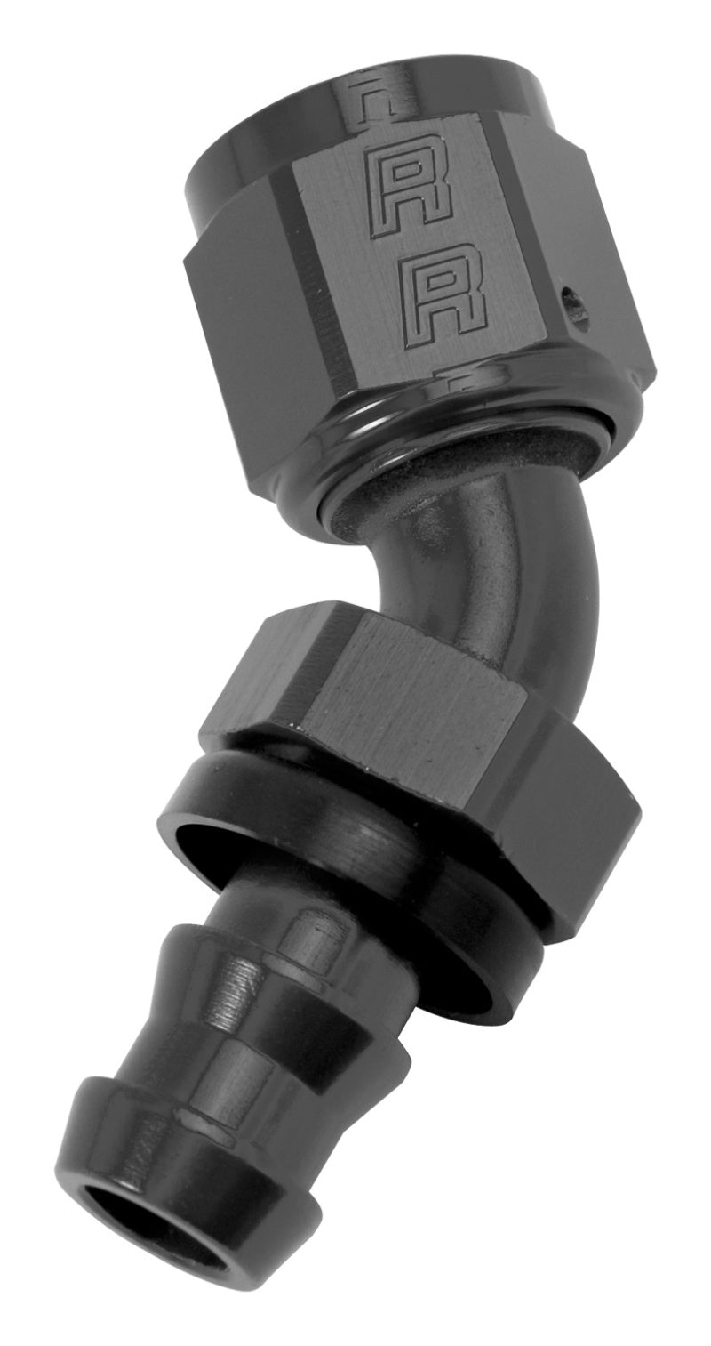 Russell -8 AN 45° Twist-Lok Hose End - Black