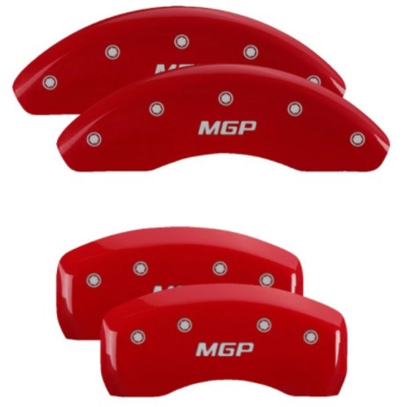 MGP 4 Caliper Covers Engraved Front & Rear MGP Red Finish Silver Characters 2017 Kia Optima 21193SMGPRD